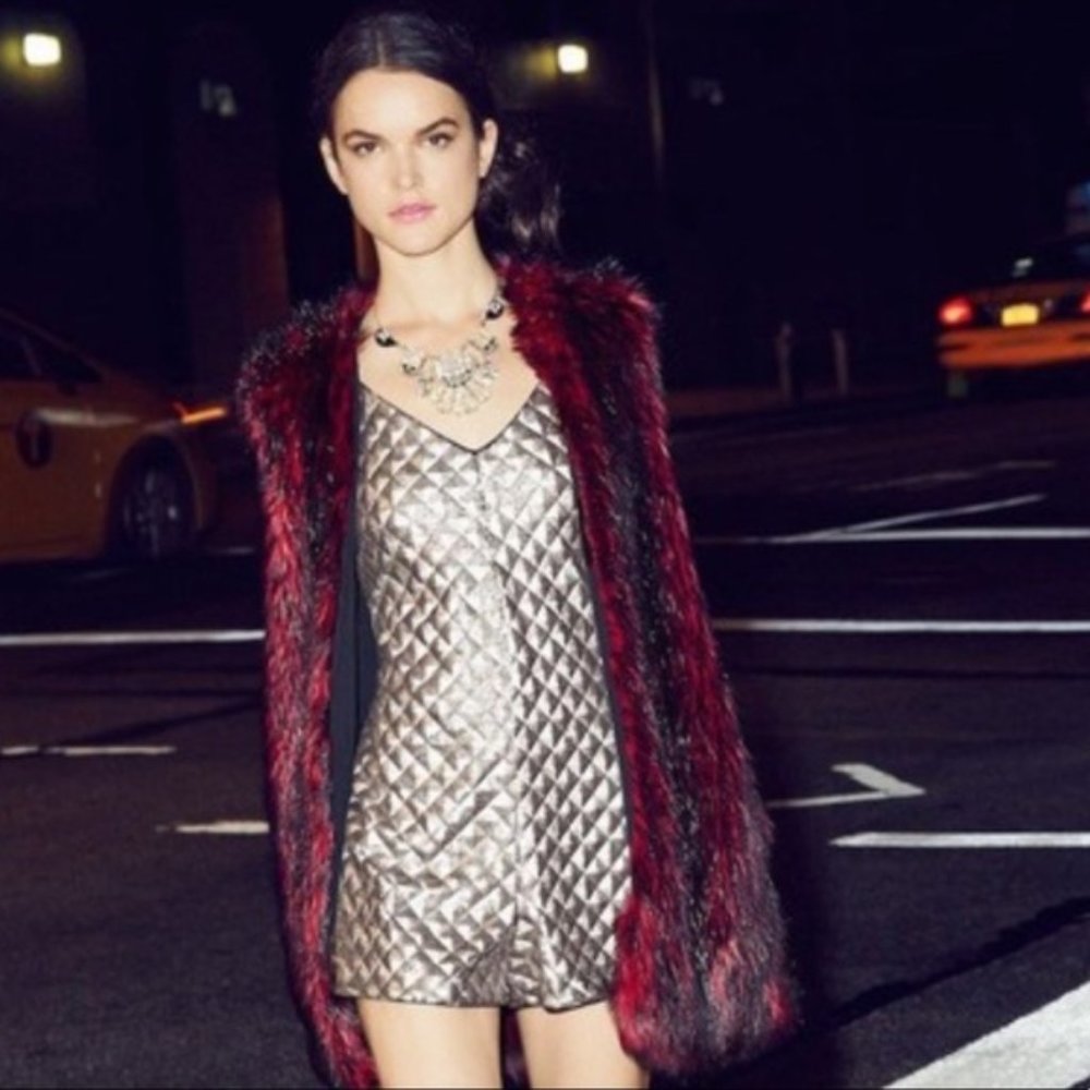 June & Hudson Silver Metallic Sequin Romper